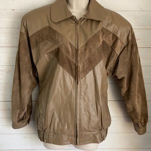 COMINT 80’s MLeather & Suede Bomber Style Jacket